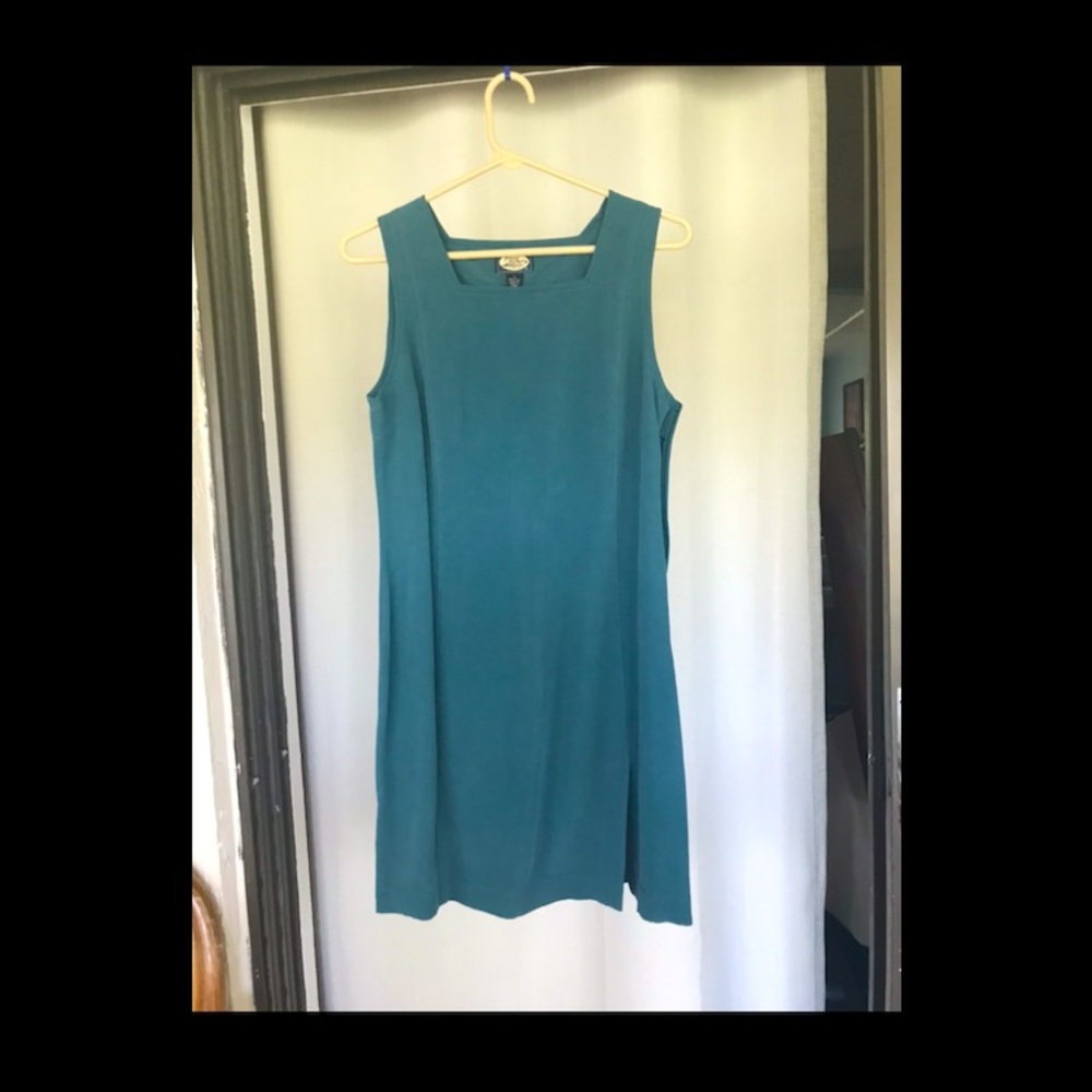 Green silk dress and shirt set size 6